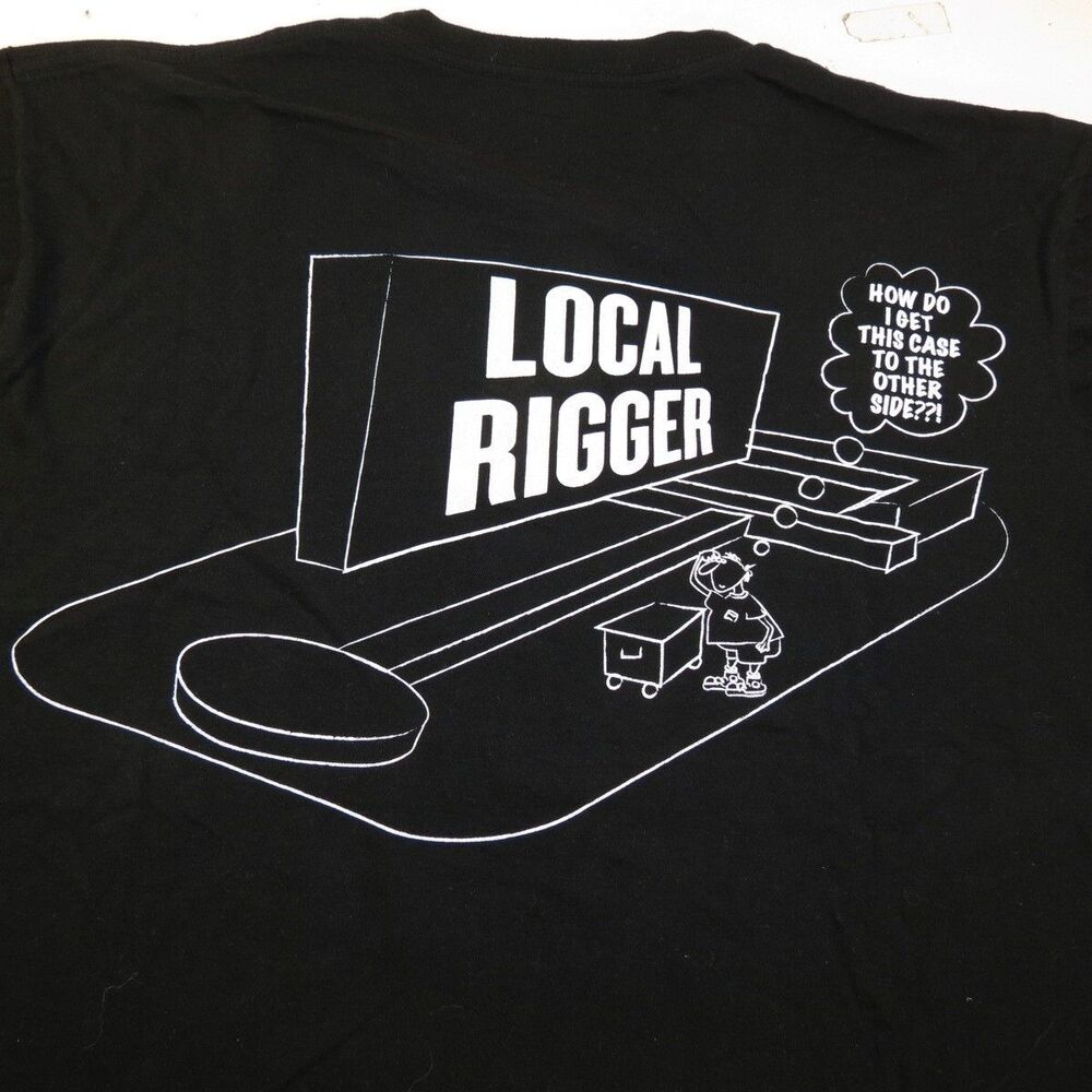 U2 CONCERT TOUR 2018 Bono Classic Rock T SHIRT Mens L Local Rigger CREW